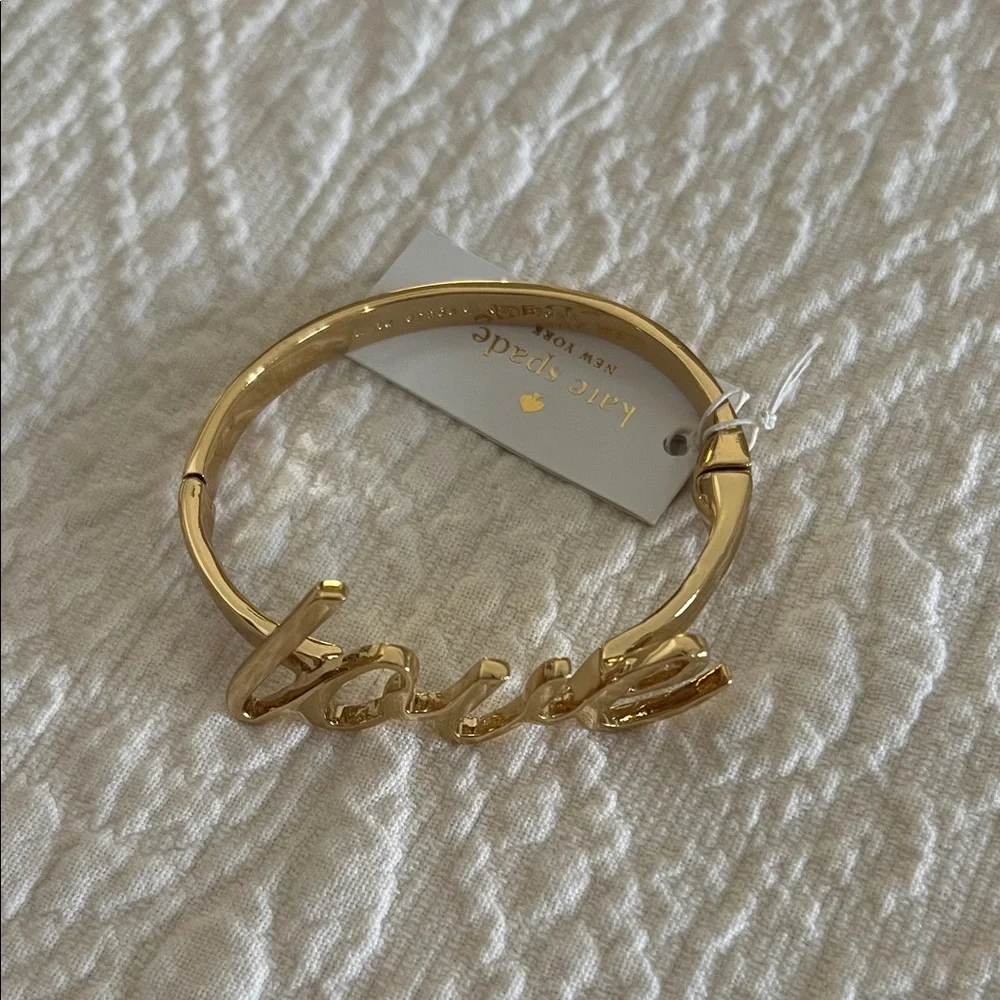 kate spade Gold 'Love' Script bracelet - Picture 2 of 3